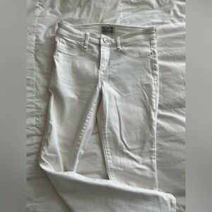Abercrombie white Harper skinny jeans